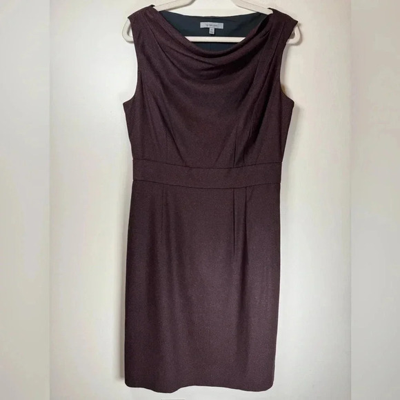 Classiques Entier Wool Silk Blend Sleeveless Cowl Neck Dress Women’s Size 10 - Picture 2 of 12